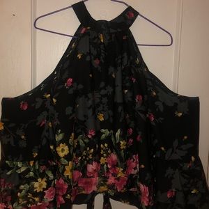 Cold Shoulder Floral Top